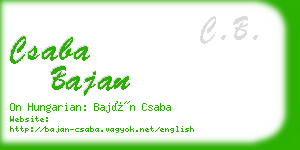 csaba bajan business card